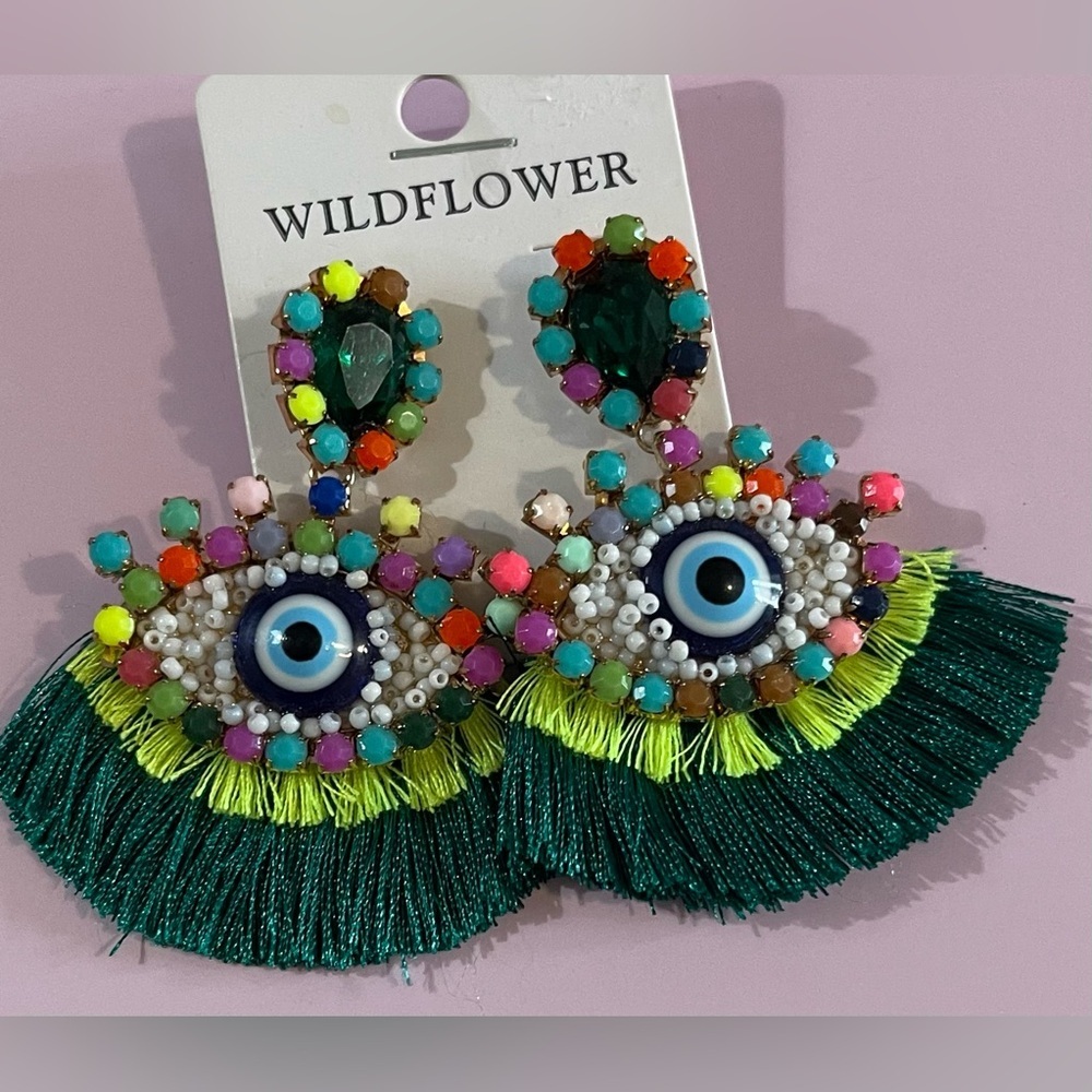 NEW WILDFLOWER Festive Evil Eye Earring.